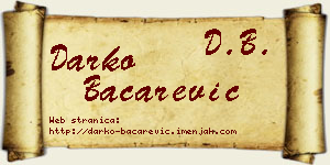Darko Bačarević vizit kartica